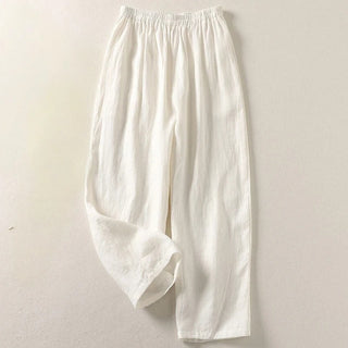 Amalia™ - Flowy trousers in cotton and linen