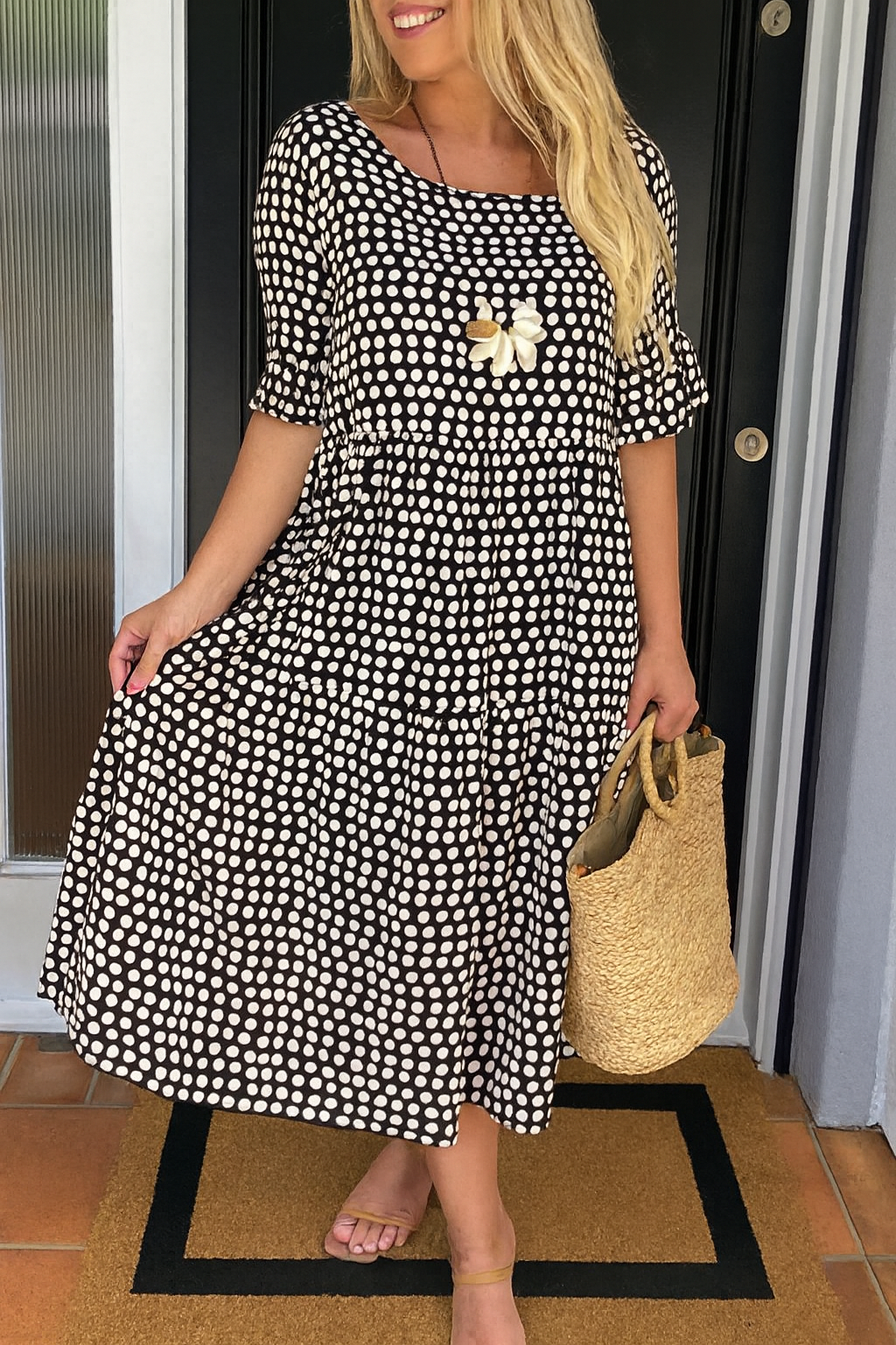 Noémie™ — Elegant, natural, flowing midi dress