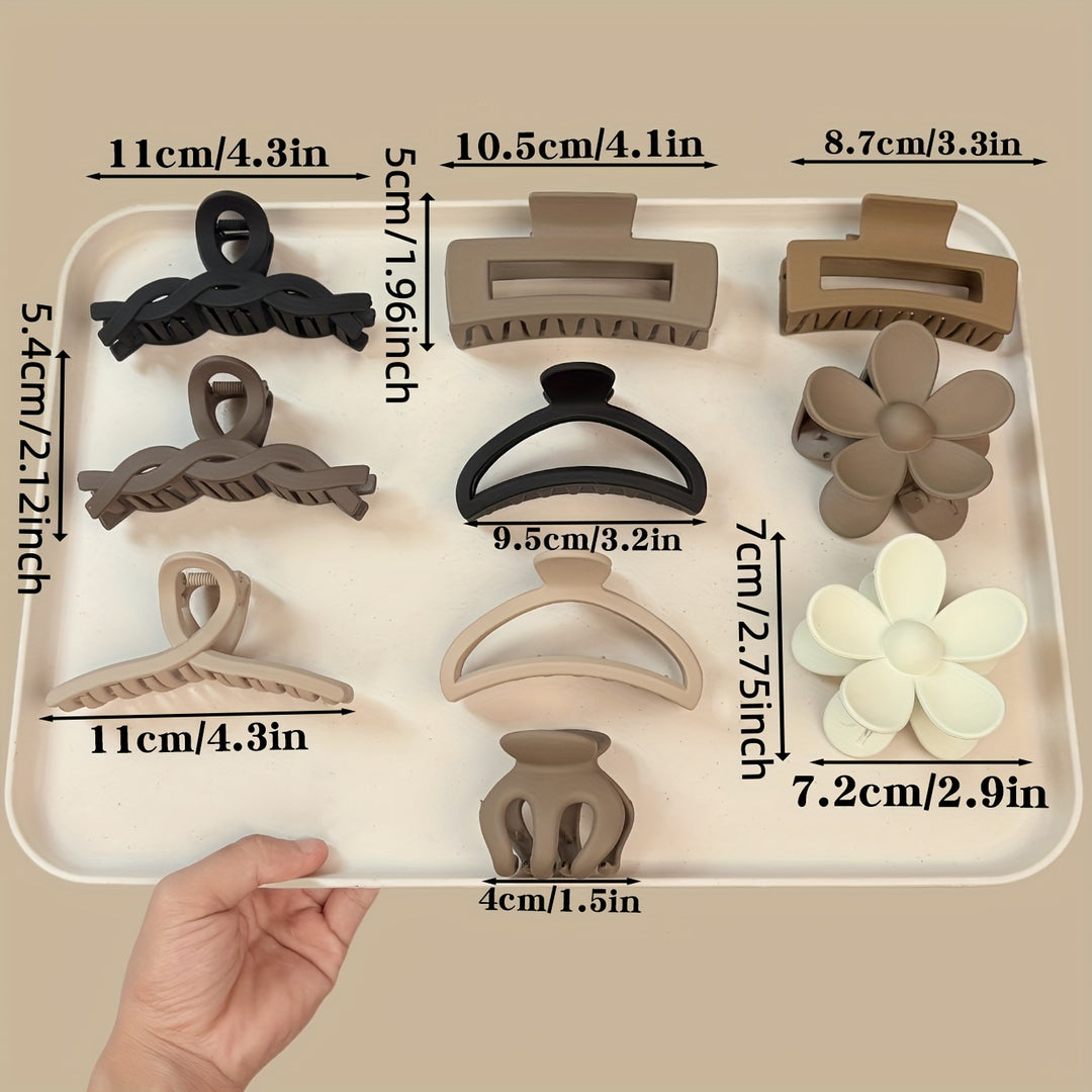 Set of 10 hair clips