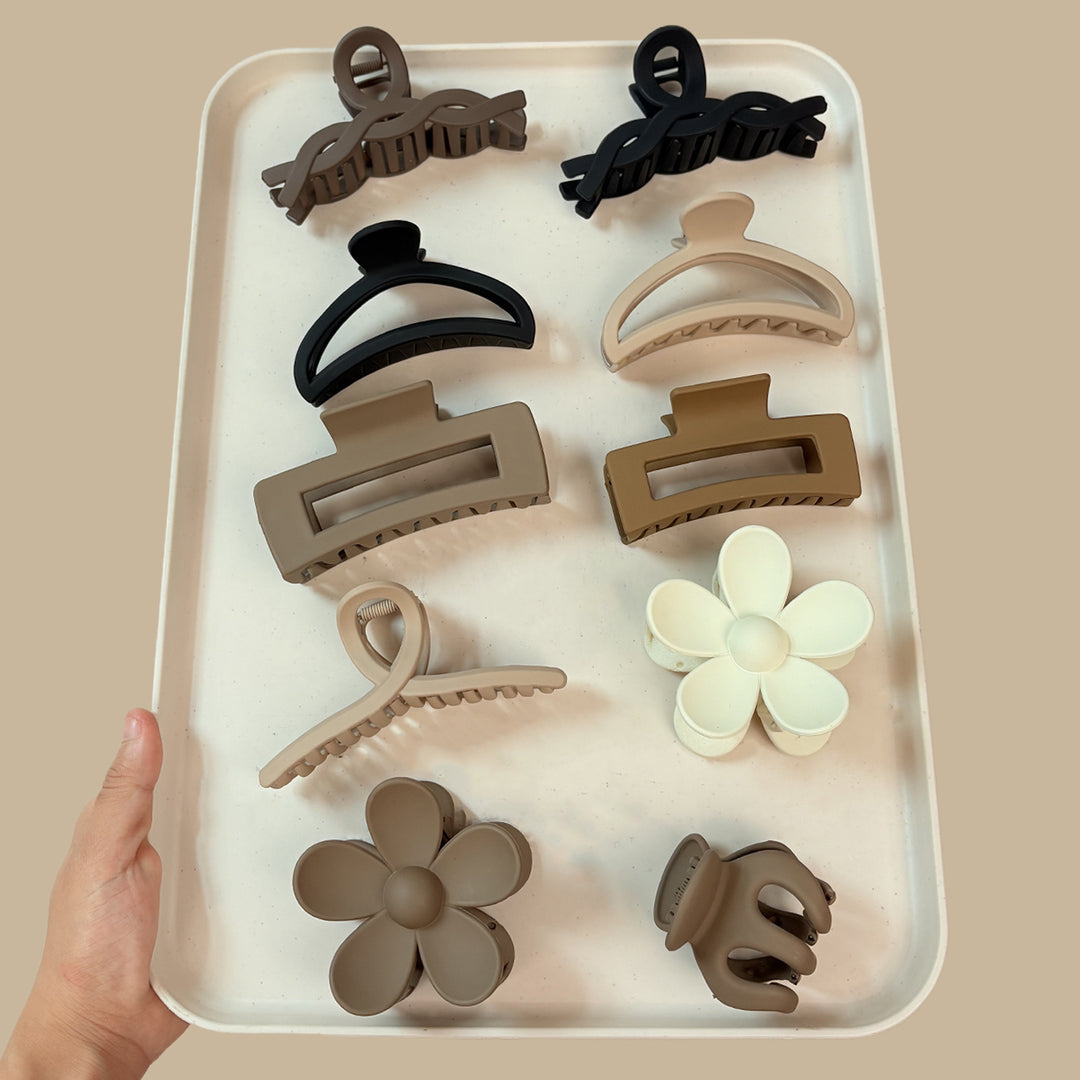 Set of 10 hair clips