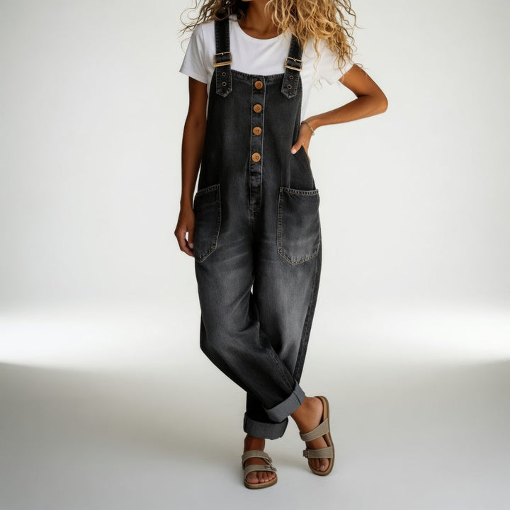 Bertille™ – Denim overalls, summery bohemian look