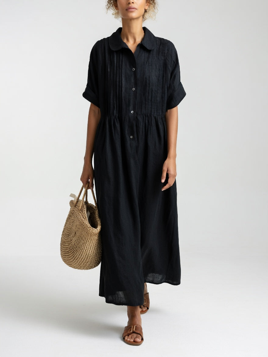 Lysandra™ — Flowy summer shirt dress