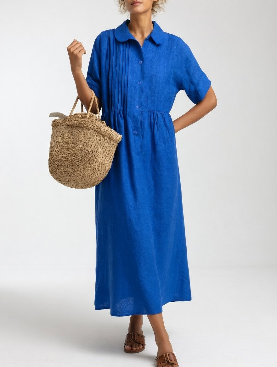 Lysandra™ — Flowy summer shirt dress