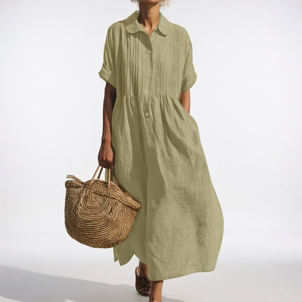 Lysandra™ — Flowy summer shirt dress