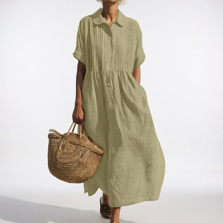 Lysandra™ — Flowy summer shirt dress