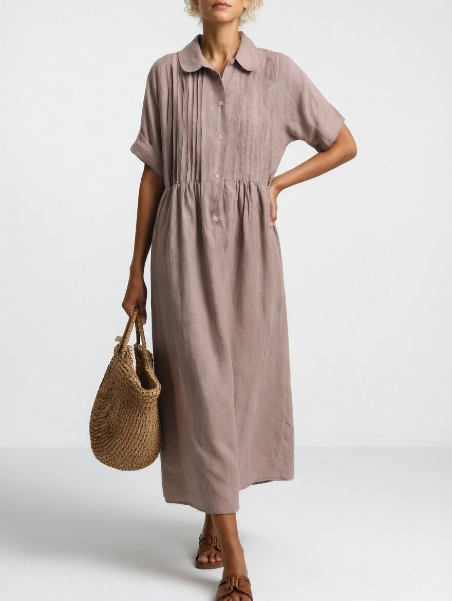 Lysandra™ — Flowy summer shirt dress