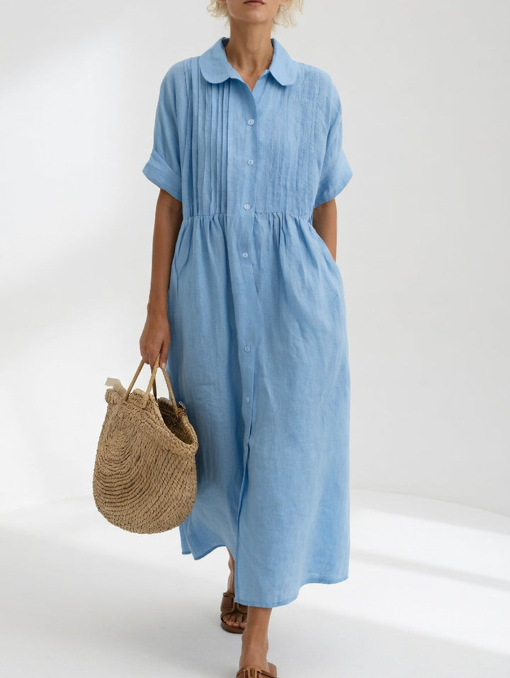 Lysandra™ — Flowy summer shirt dress