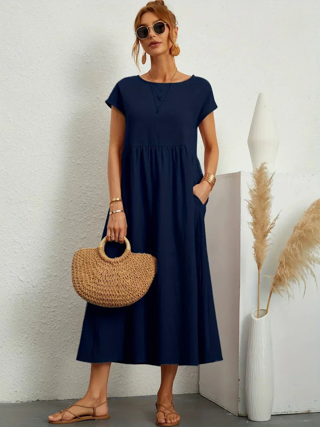Gabrielle™ — Flowing midi dress, timeless elegance