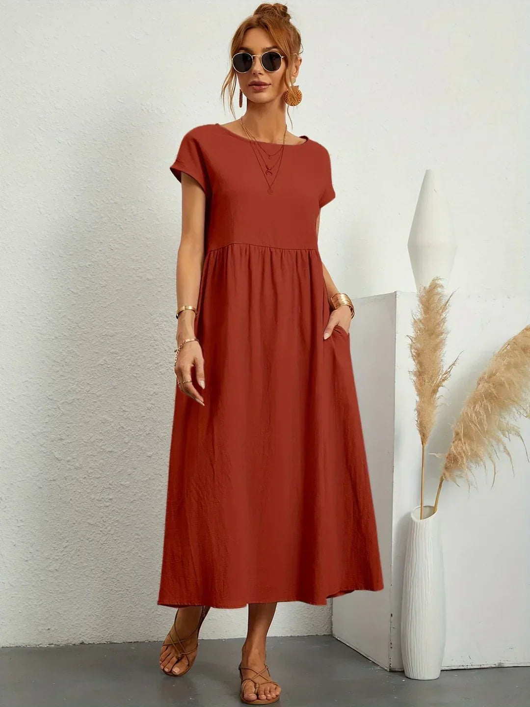 Gabrielle™ — Flowing midi dress, timeless elegance