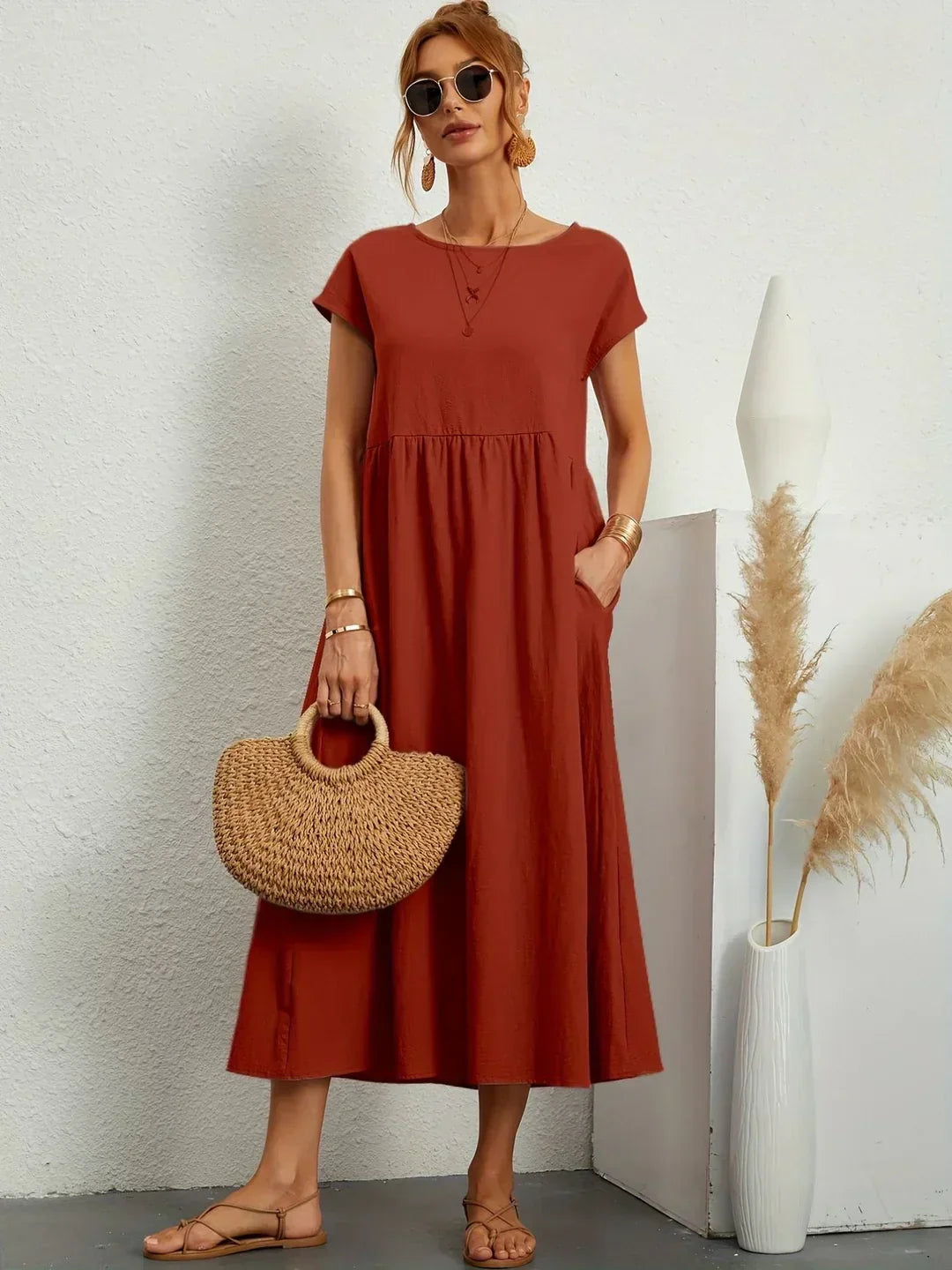 Gabrielle™ — Flowing midi dress, timeless elegance