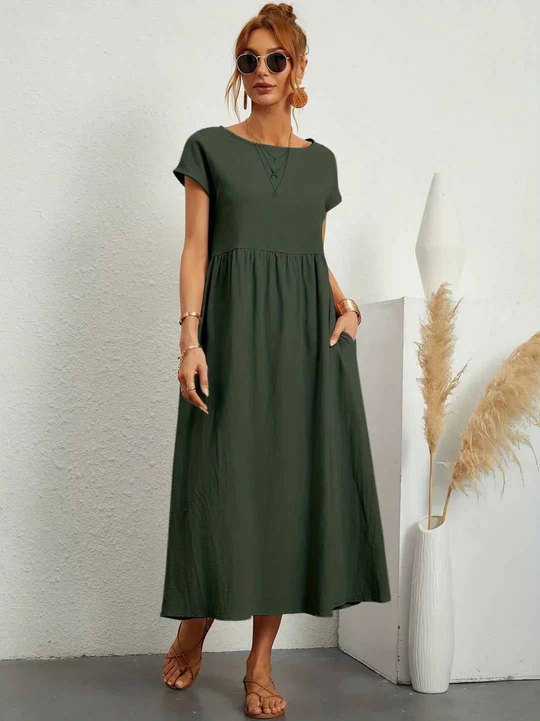 Gabrielle™ — Flowing midi dress, timeless elegance