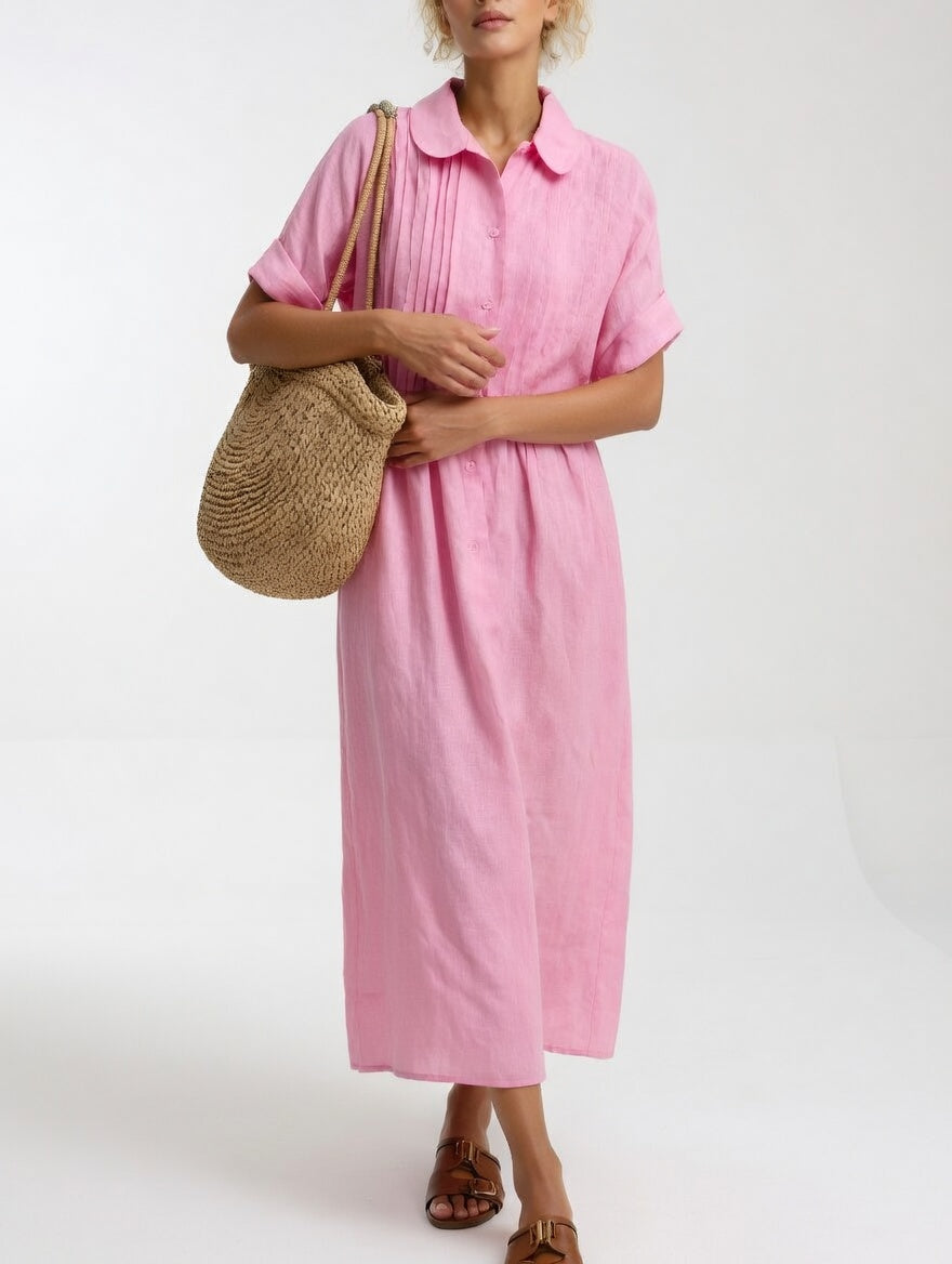 Lysandra™ — Flowy summer shirt dress