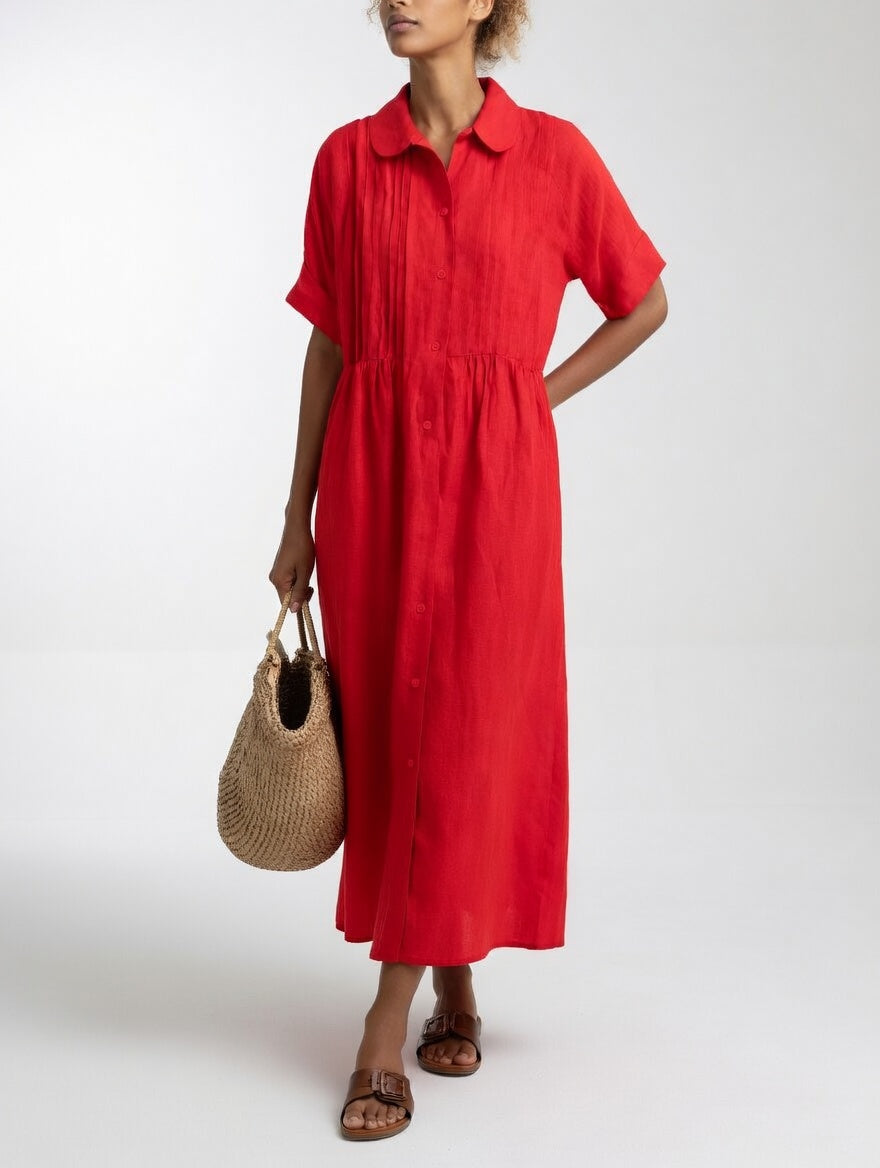 Lysandra™ — Flowy summer shirt dress