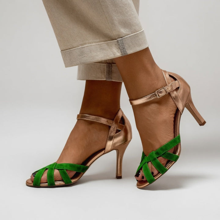 Amélia™ — Retro feminine braided stiletto sandal