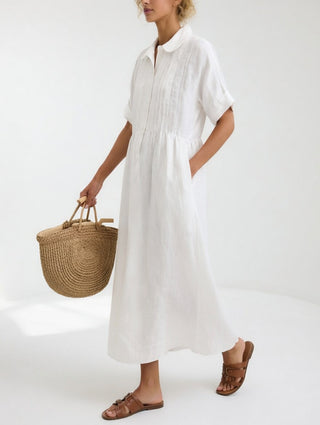 Lysandra™ — Flowy summer shirt dress