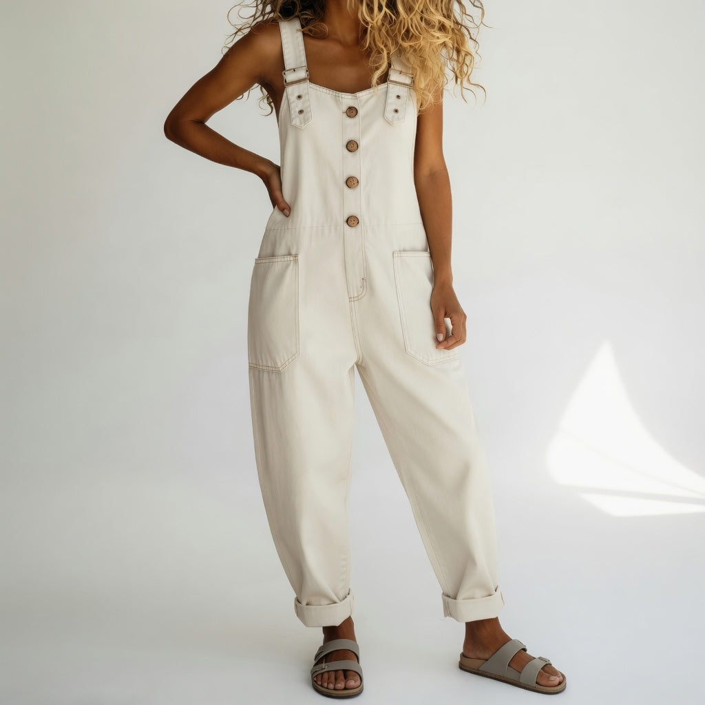 Bertille™ – Denim overalls, summery bohemian look