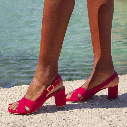 Celestial Summer Block Heel Sandals